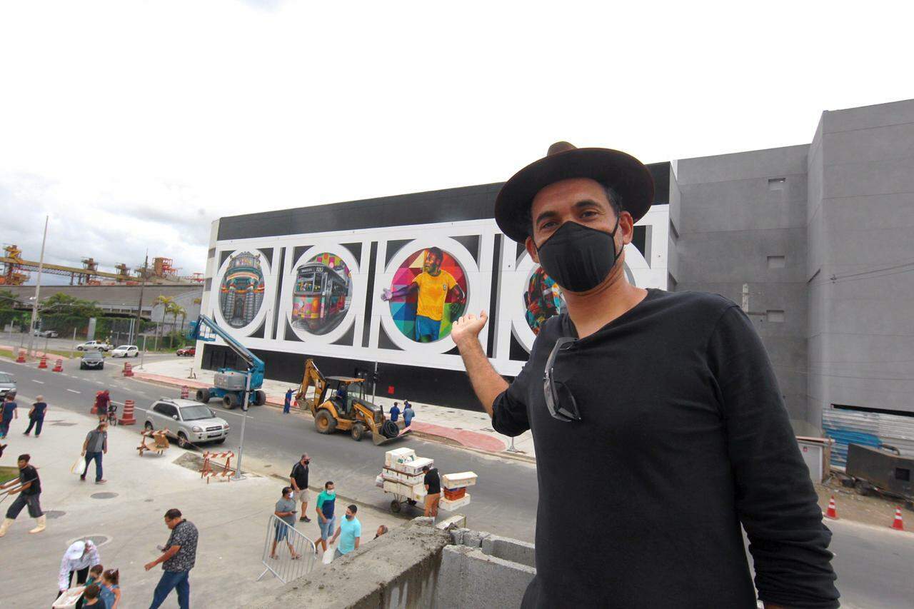 Pintar Pelé em Santos tem todo um significado especial para Kobra 