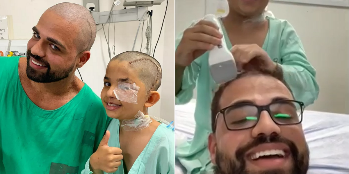 Neurocirurgião prometeu que deixaria o pequeno Pedro Cardozo raspar a cabeça