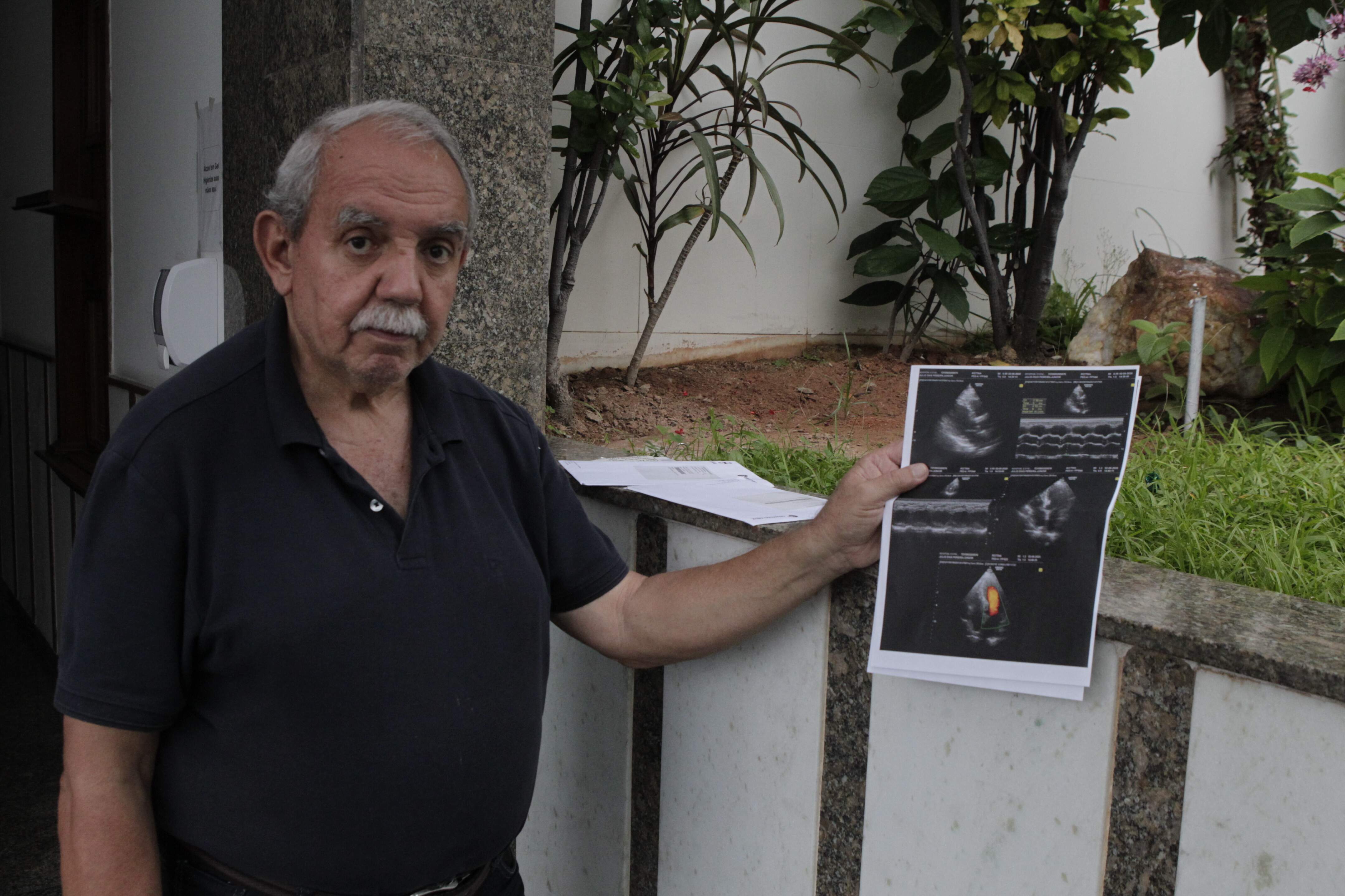 Júlio Dias Pereira Junior, de 70 anos: espera desde abril