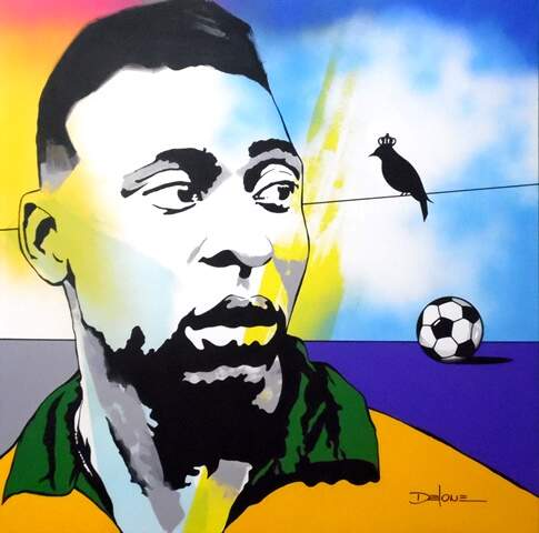 Obra de arte feita por Renato DeLone em homenagem aos 80 anos de Pelé 