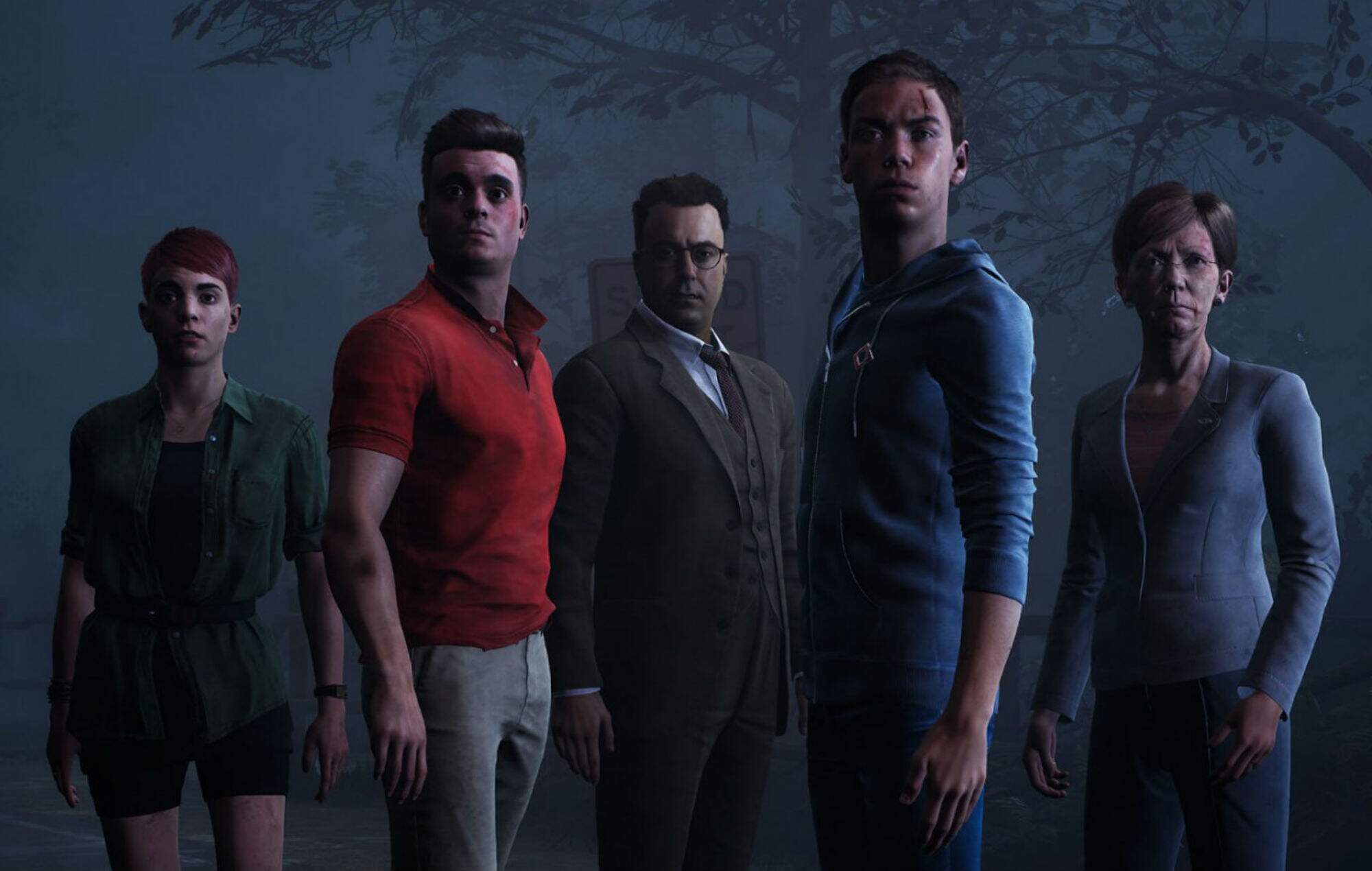 Os protagonistas do game: o casal Taylor e Daniel, o professor John, Andrew e Angela 
