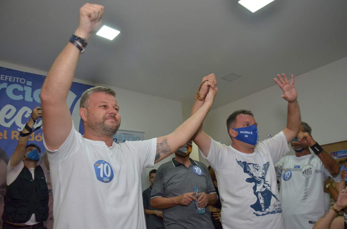 Rafael Redó (vice) e Márcio Cabeça foram eleitos em Mongaguá