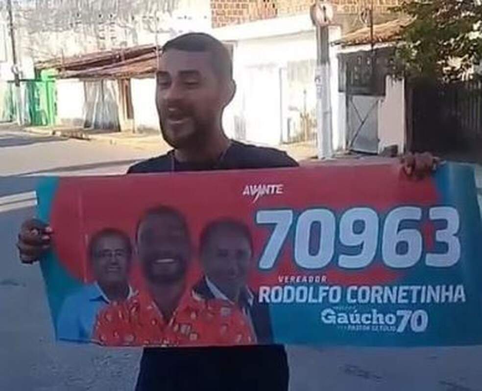 Rodolfo foi avisado por um amigo no dia das eleições que o número estava errado