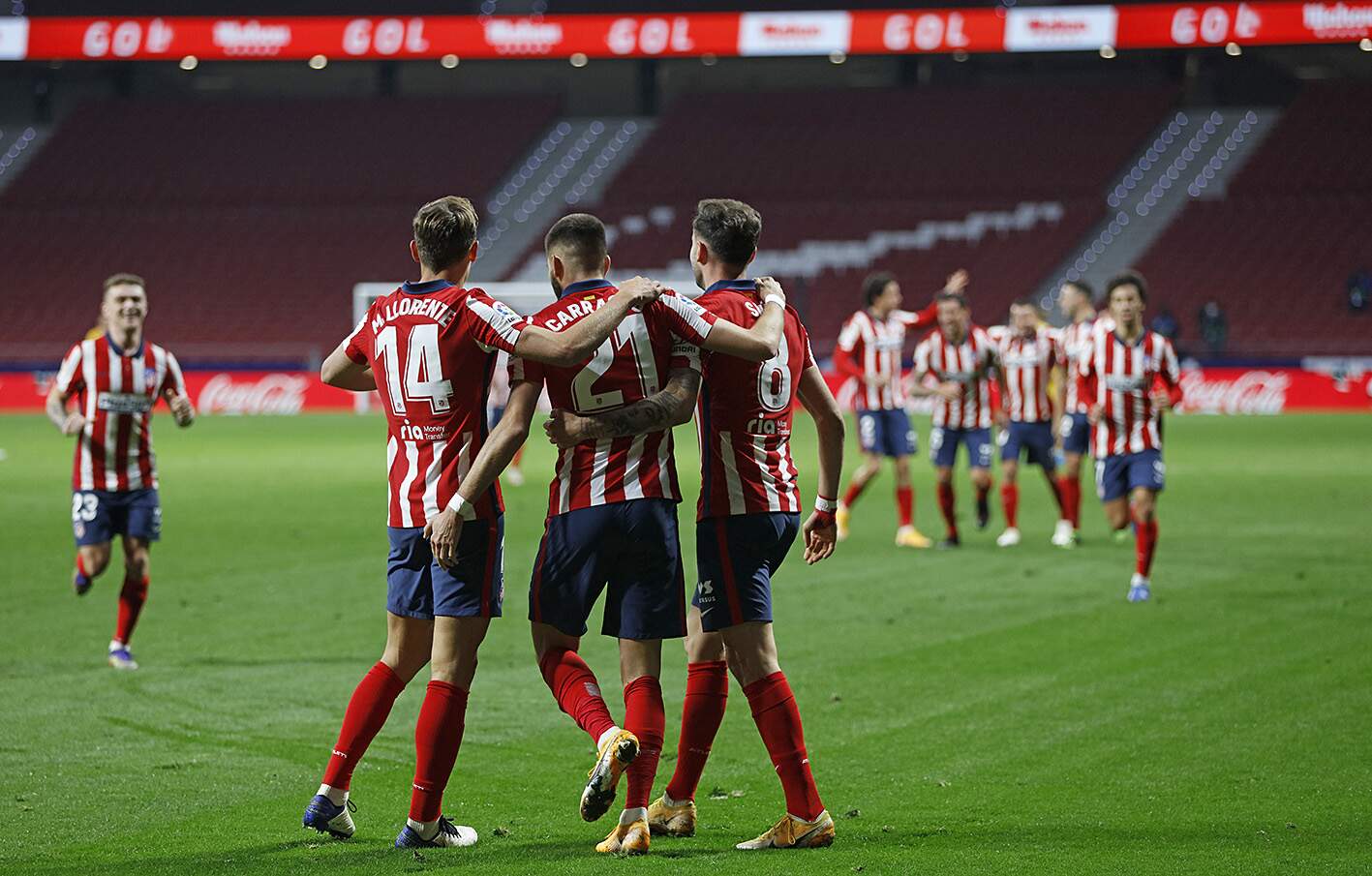 Único time invicto na competição, o Atlético de Madrid foi aos 20 pontos