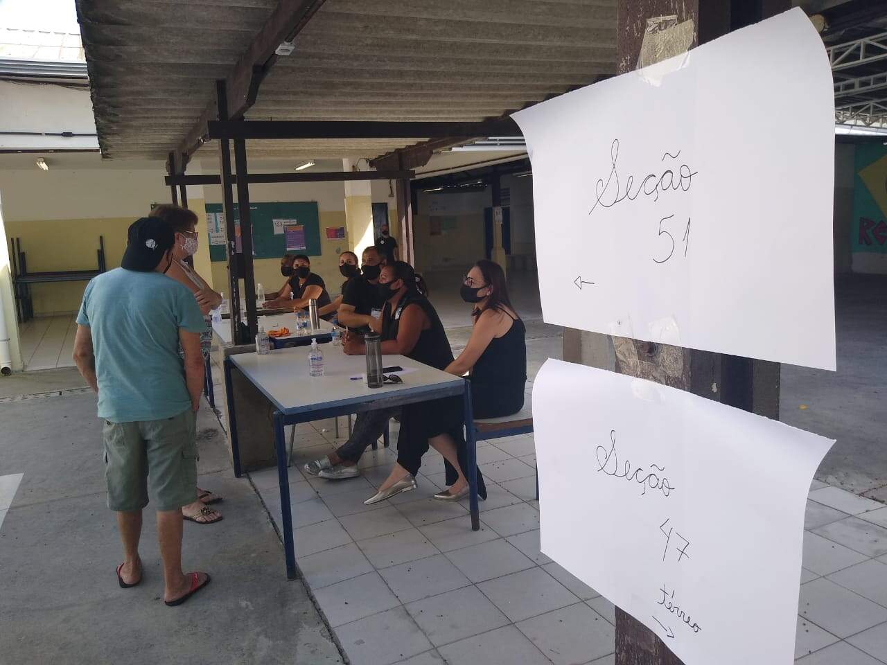 Votação inicia tranquila em escola da Praia Grande