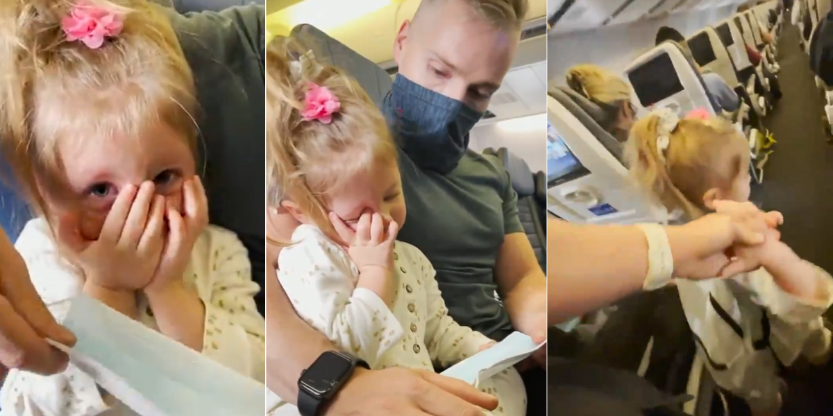 Família viajava para Nova York, mas foi expulsa do voo após filha de 2 anos não usar máscara