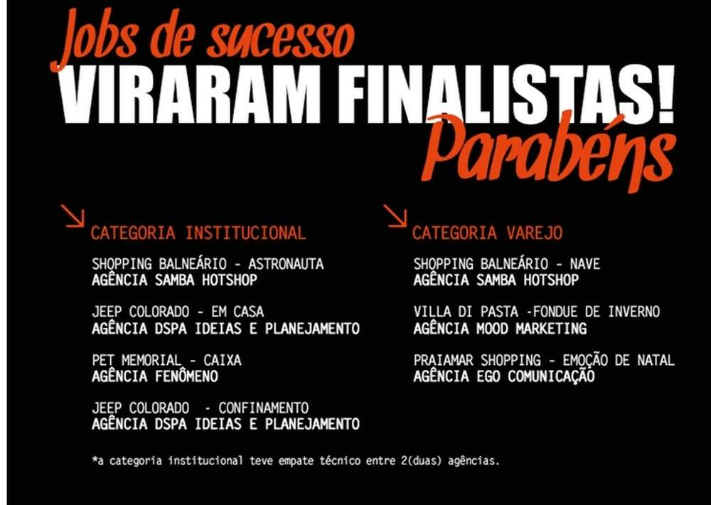 Prêmio TV Tribuna de Publicidade já definiu seus finalistas 