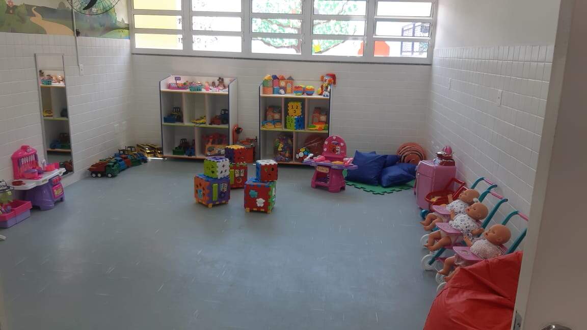 Nova creche em Santos conta com brinquedoteca, playground e parque sonoro 
