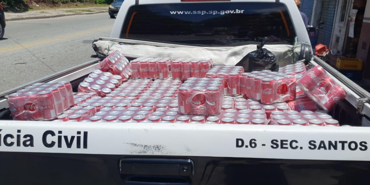 Autor do furto dirigia caminhão com a carga de bebidas em Guarujá