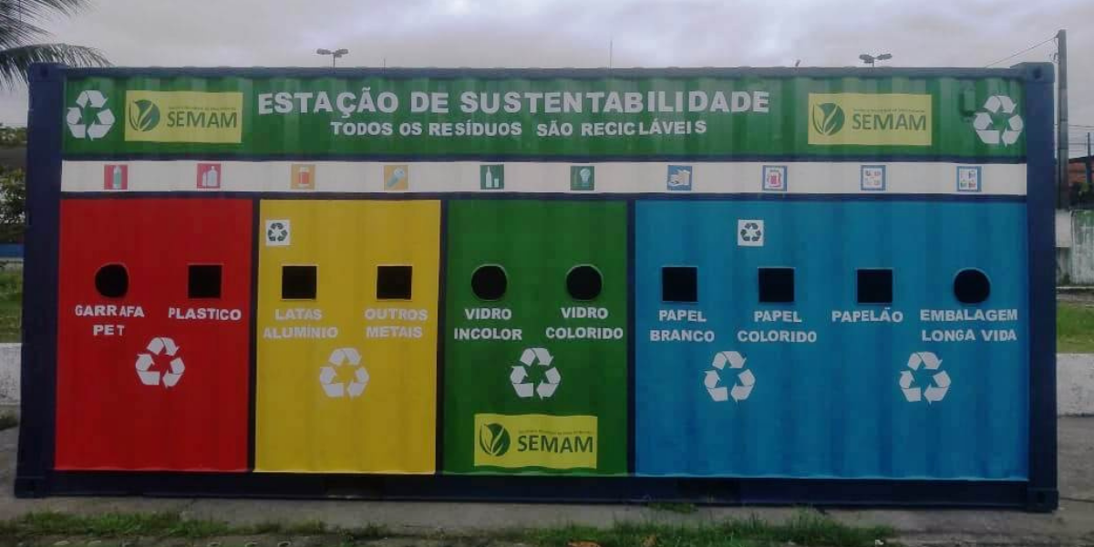 Município pretende instalar mais quatro estações para recolher lixo reciclável