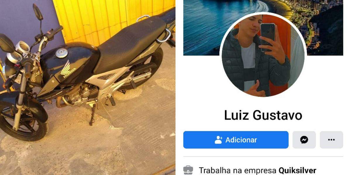 Autor usou a foto de Gustavo e colocou o primeiro nome do rapaz para negociar moto roubada