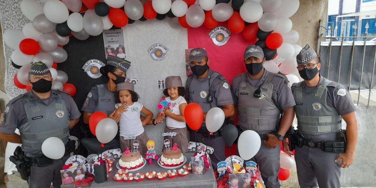 Polícia Militar foi o único tema que encantou as crianças para festa de aniversário