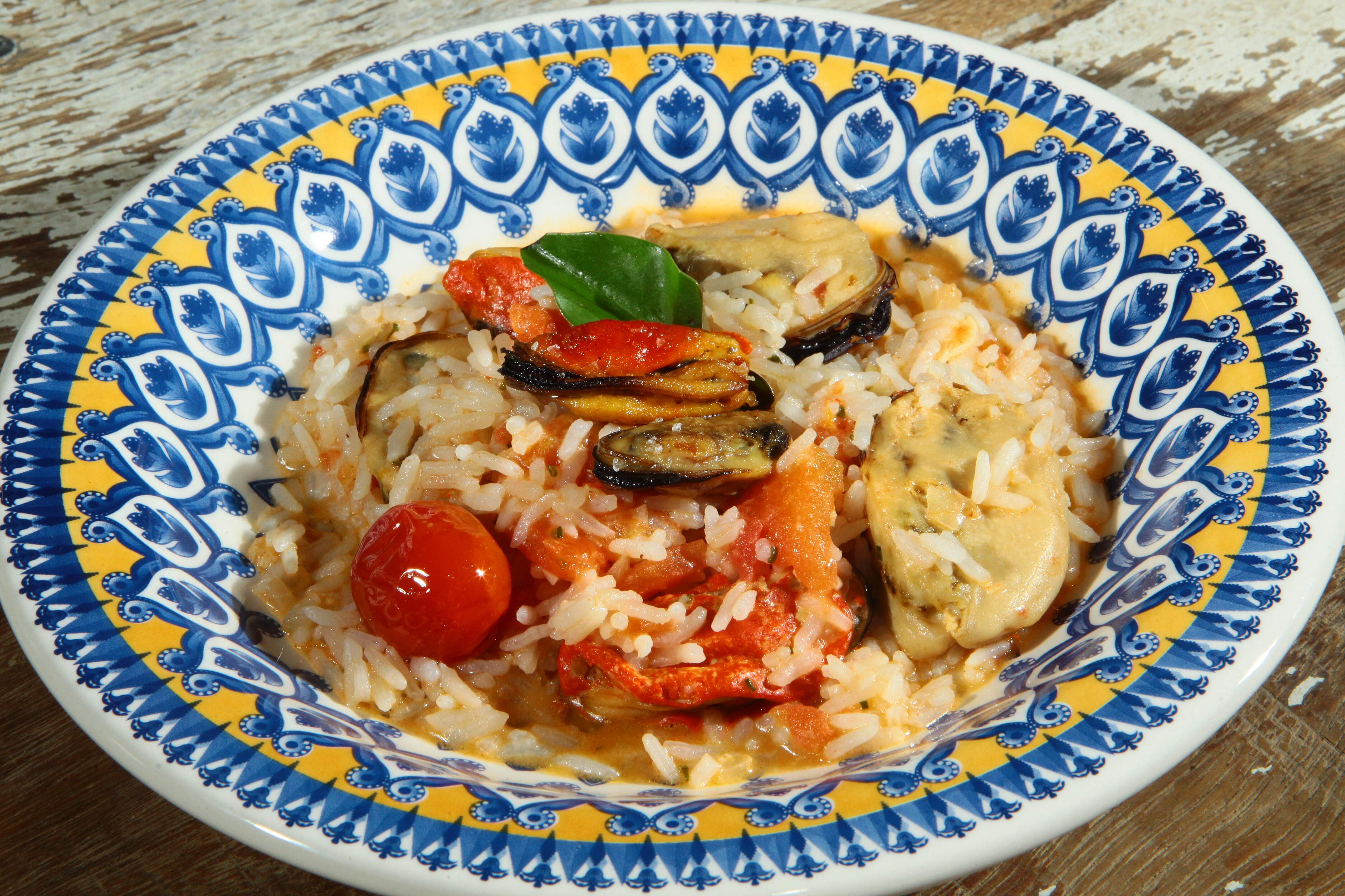 Arroz de marisco é um dos pratos de destaque do menu do Fim Fim