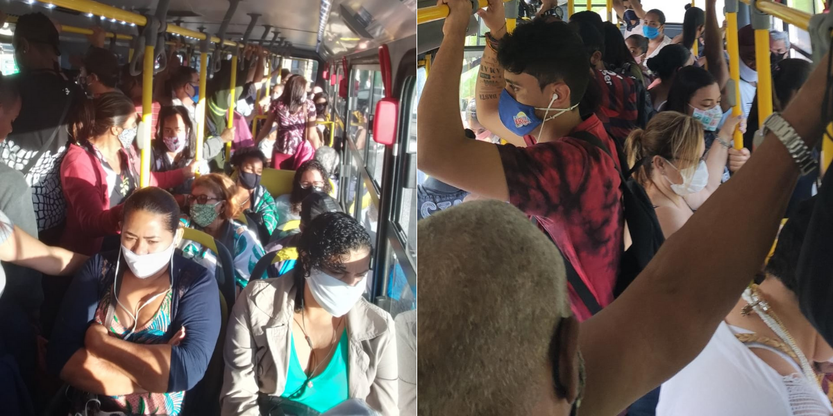 Linhas intermunicipais registram aglomeração de passageiros em horários de pico 